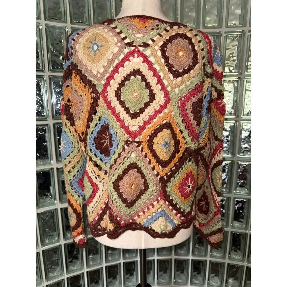 MY 90’s Vintage Colorful Crochet Sweater - OB